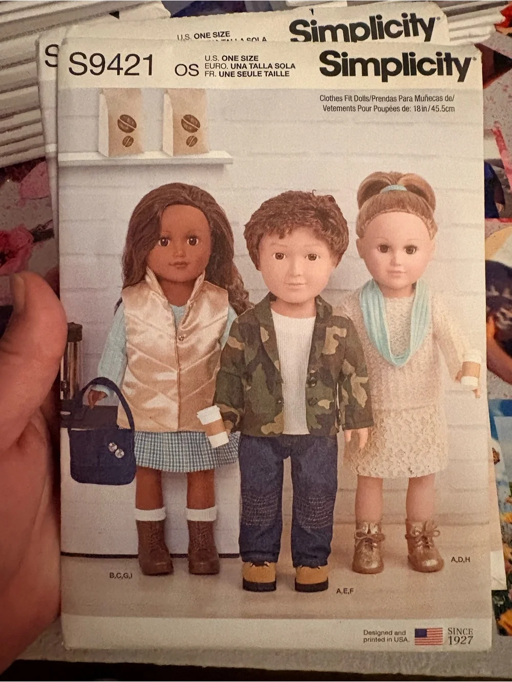 BN UNCUT SIMPLICITY 9421 OS SEWING PATTERNS DOLL CLOTHES